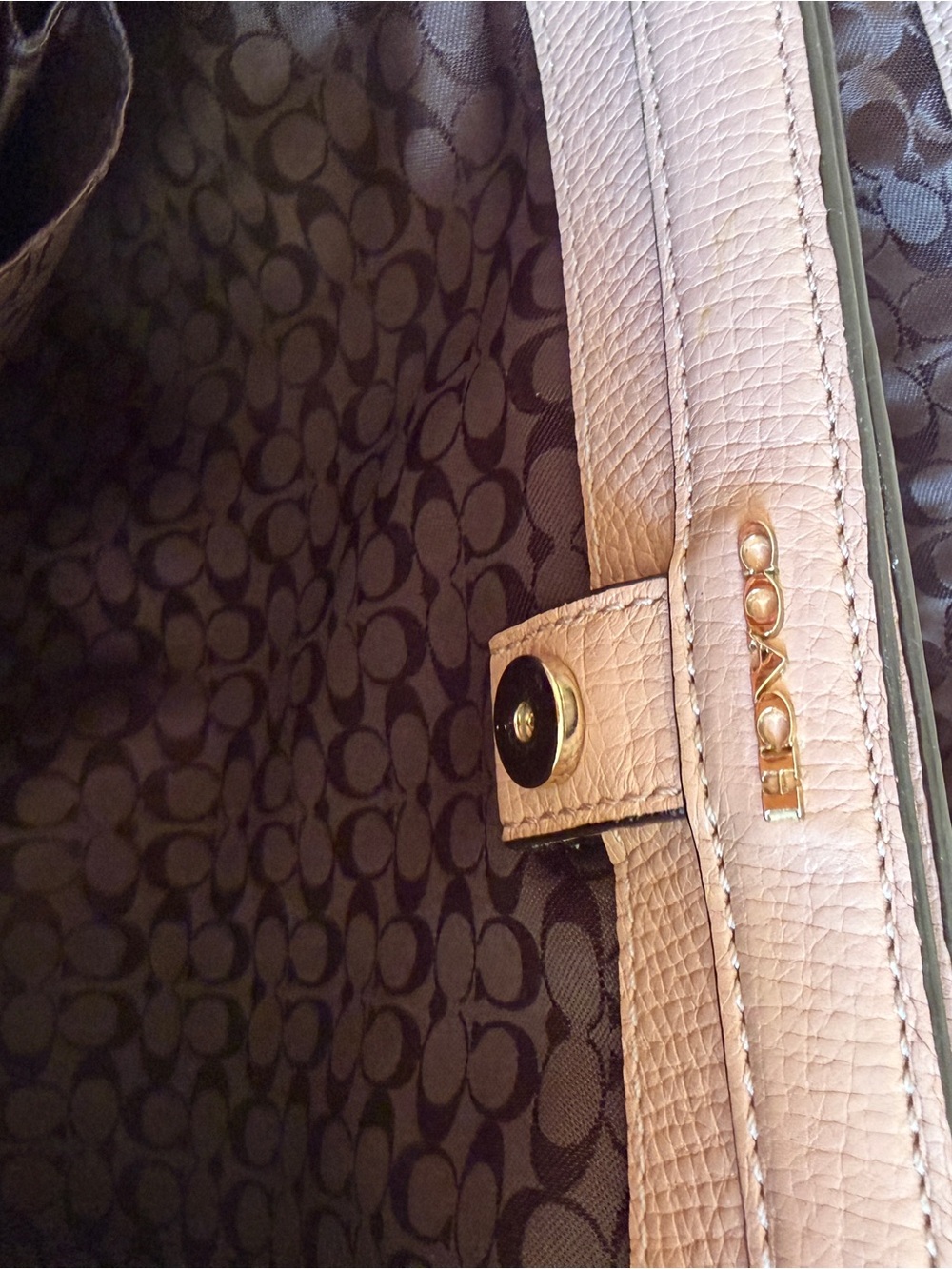 Coach Madison Phoebe Blush Pink Pebbled Leather Satchel with Gold-Tone Hardware - Picture 9 of 12